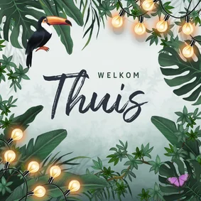 Vakantiekaart jungle welkom thuis