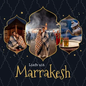 Vakantiekaart Noord Afrika Arabisch Marokko Marrakesh