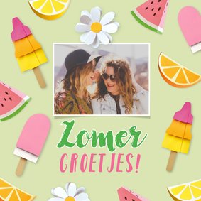 Vakantiekaart zomergroetjes