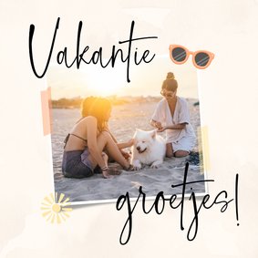 Vakantiekaartje vakantiegroetjes met foto scrapbook