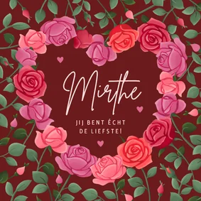 Valentijn rozen hart