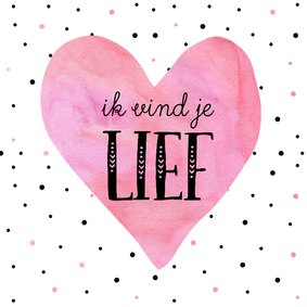 Valentijnskaart hart met lief