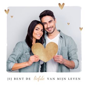 Valentijnskaart hip fotokaart hartjes goud