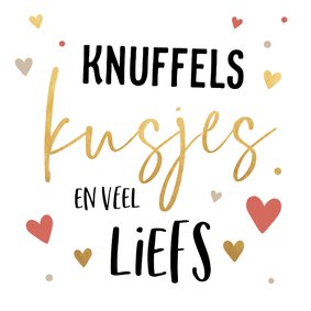 Valentijnskaart knuffels en kusjes