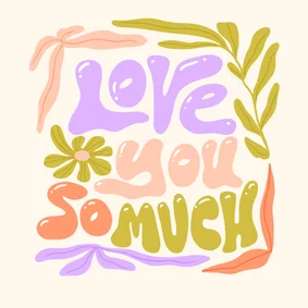 Valentijnskaart love you so much