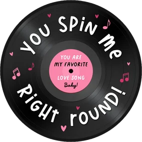 Valentijnskaart LP vinyl you spin me right round muziek