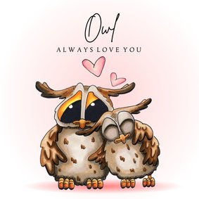 Valentijnskaart Owl always love you