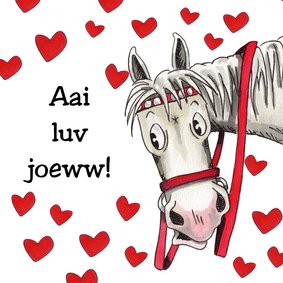 Valentijnskaart paard