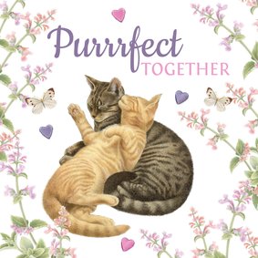 Valentijnskaart purrfect together