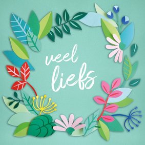 Veel liefs bloemenrand