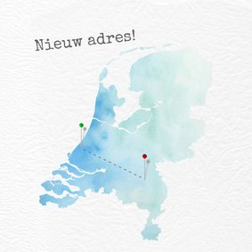 Verhuiskaart met kaart van Nederland