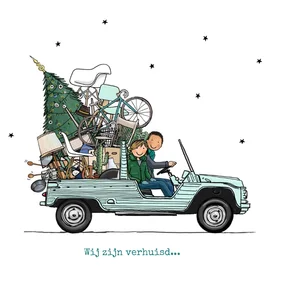 Verhuiskaart open auto