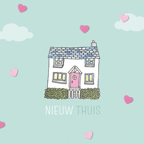 Verhuiskaart pastel housewarming