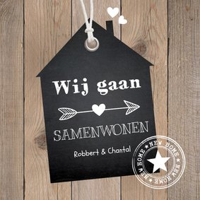 Verhuiskaart samenwonen label huis houtlook