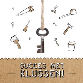 Verhuiskaart succes met klussen met gereedschap