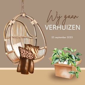 Verhuizen hangstoel bamboe