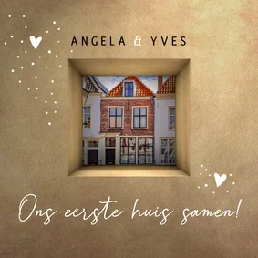 Verhuizen Samenwonen met foto in een nis in de muur