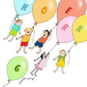 Verjaardag - ballonnen kindertjes