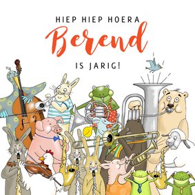 Verjaardag - dierenorkest speelt voor de jarige