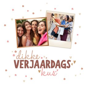 Verjaardag - dikke verjaardagskus met foto