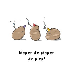 Verjaardag felicitatie hieper de pieper kaart