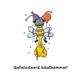 Verjaardag gefeliciteerd kloothommel kaart