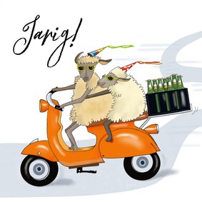 Verjaardag - Schapen op de scooter