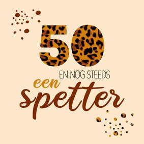 Verjaardag spetters met luipaardprint