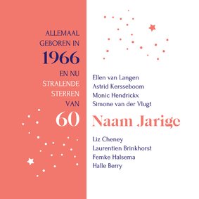 Verjaardag Sterren uit 1966