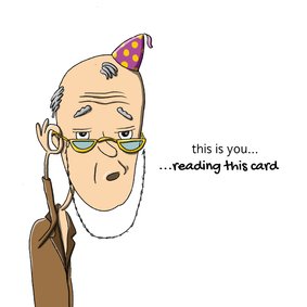 Verjaardag this is you reading this card kaart