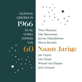 Verjaardag toppers uit 1966