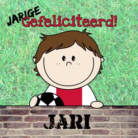 Verjaardag voetbalkaart HB