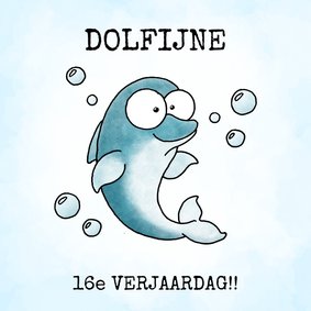 Verjaardagsfelicitatie - Dolfijne verjaardag!