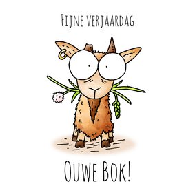 Verjaardagsfelicitatie geit - Fijne verjaardag ouwe bok!