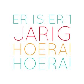 Verjaardagskaart 1 jarig II - LB