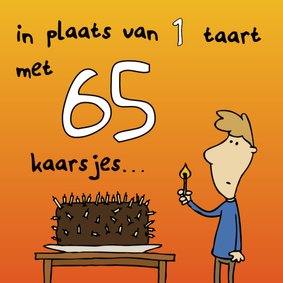 Verjaardagskaart 65 Taartjes