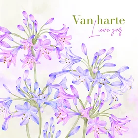 Verjaardagskaart Agapanthus