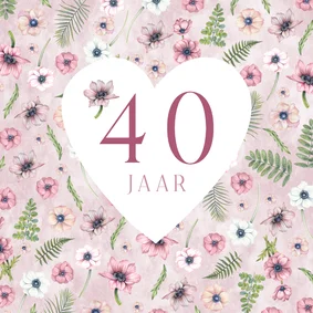 Verjaardagskaart anemonen leeftijd