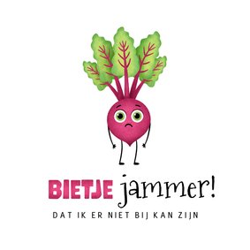 Verjaardagskaart bietje jammer afstand humor