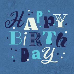 Verjaardagskaart confetti grafisch happy birthday algemeen