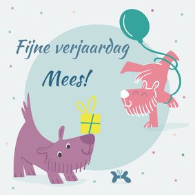 Verjaardagskaart dogparty - IR