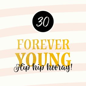 Verjaardagskaart forever young leeftijd