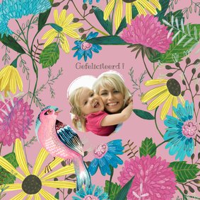 Verjaardagskaart foto bloemen pracht
