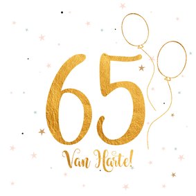 Verjaardagskaart happy 65 jaar