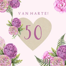Verjaardagskaart hart craft