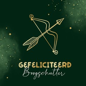 Verjaardagskaart horoscoop boogschutter sterrenbeeld sterren