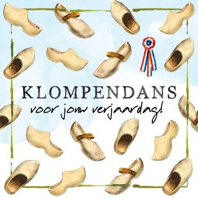 Verjaardagskaart 'Klompendans'