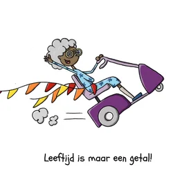 Verjaardagskaart leeftijd is maar een getal
