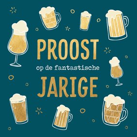 Verjaardagskaart lekkere biertjes