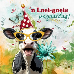 Verjaardagskaart loei goeie verjaardag